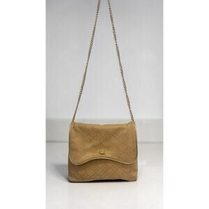 Vintage Organza De Givenchy Gold Monogram Bag with Chain Strap